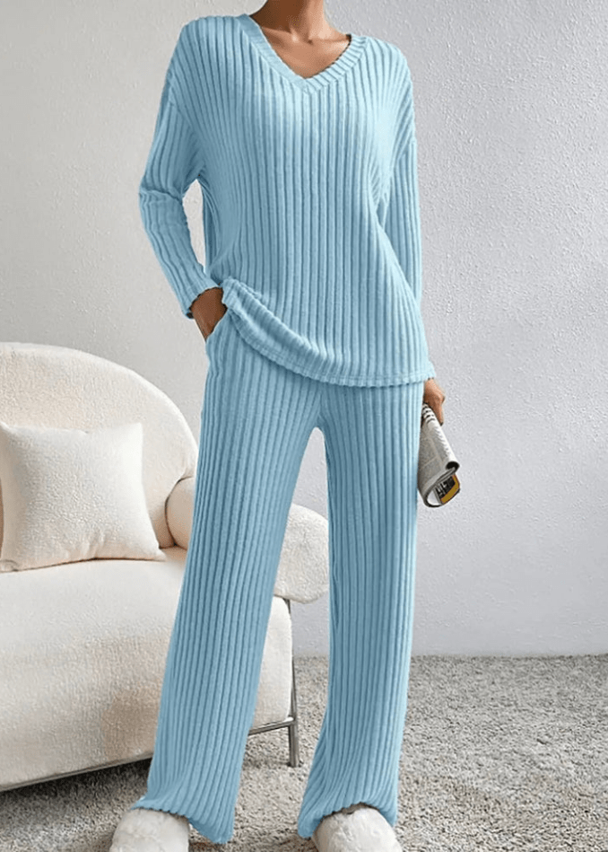 Mia – Gemütliches Rippstrick-Set