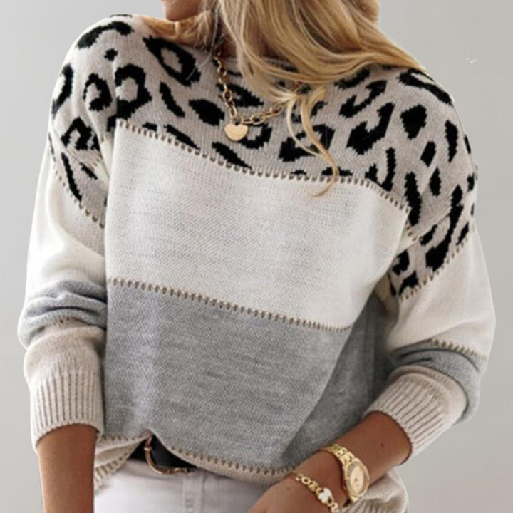 Savanna - Lässiger Pullover mit Leopardendesign.