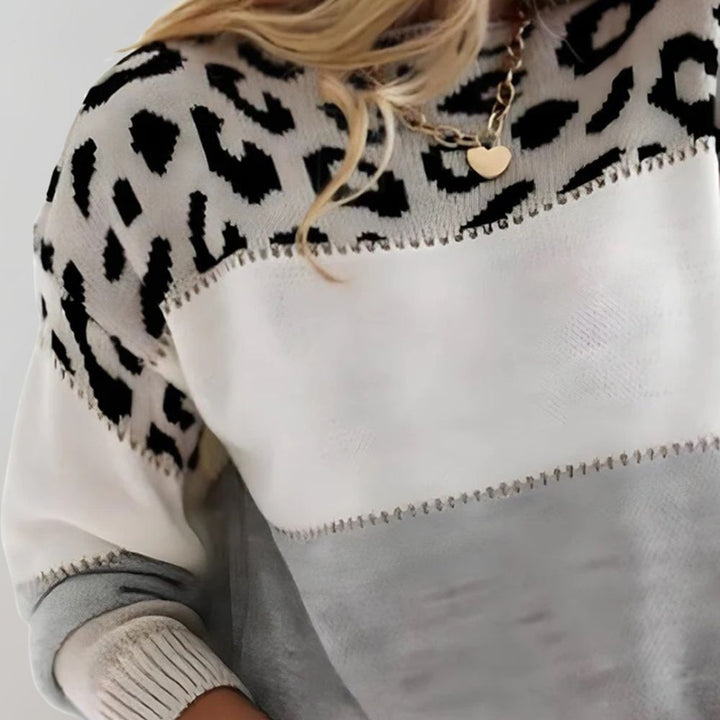 Savanna - Lässiger Pullover mit Leopardendesign.