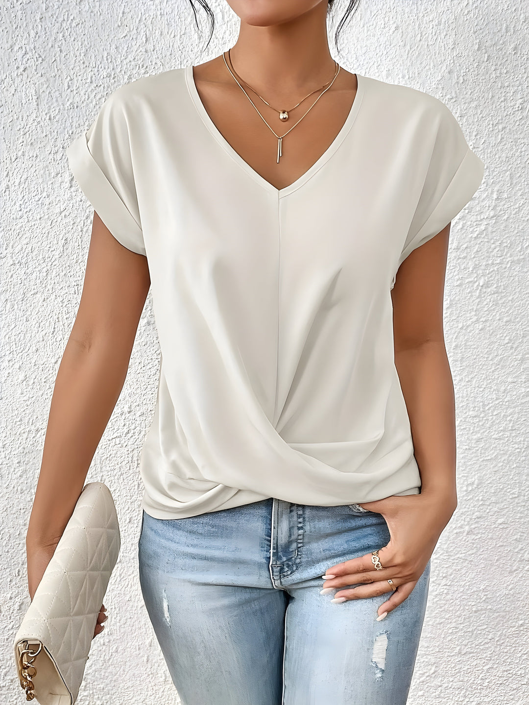 Rhea – Top mit V-Ausschnitt